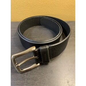 Fossil MENS Black Genuine Leather JAY Belt Size 36 / 90  EUC